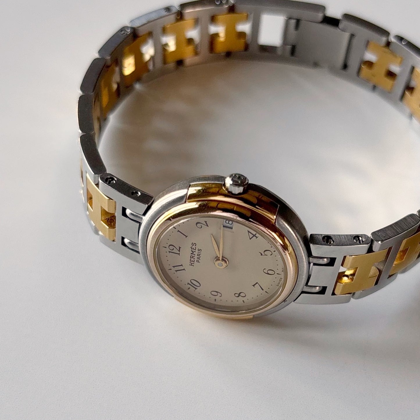 Hermes 1990s Windsor Two Tone Watch