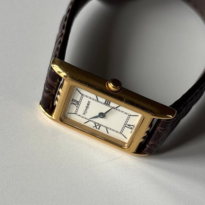 Yves Saint Laurent 1990s Tank Gold Plated Watch