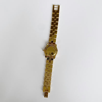 Fendi 1990s Interchangeable Bezel Round Gold Plated Watch with 3 bezels, case