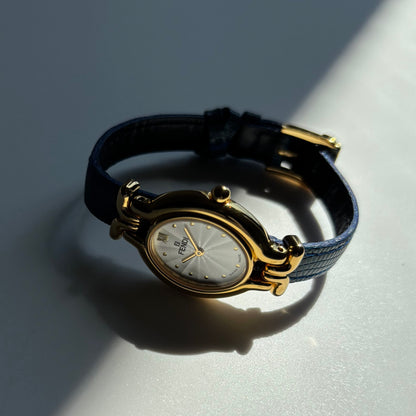 Fendi 1990s Interchangeable Strap Gold Plated Watch with 5 straps, case