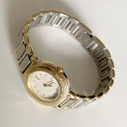 Yves Saint Laurent 1990s Two Tone Watch
