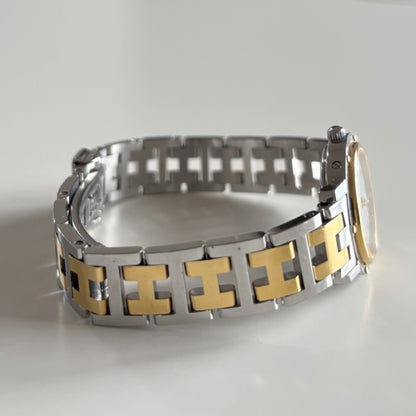 Hermes 1990s Clipper Two Tone Watch
