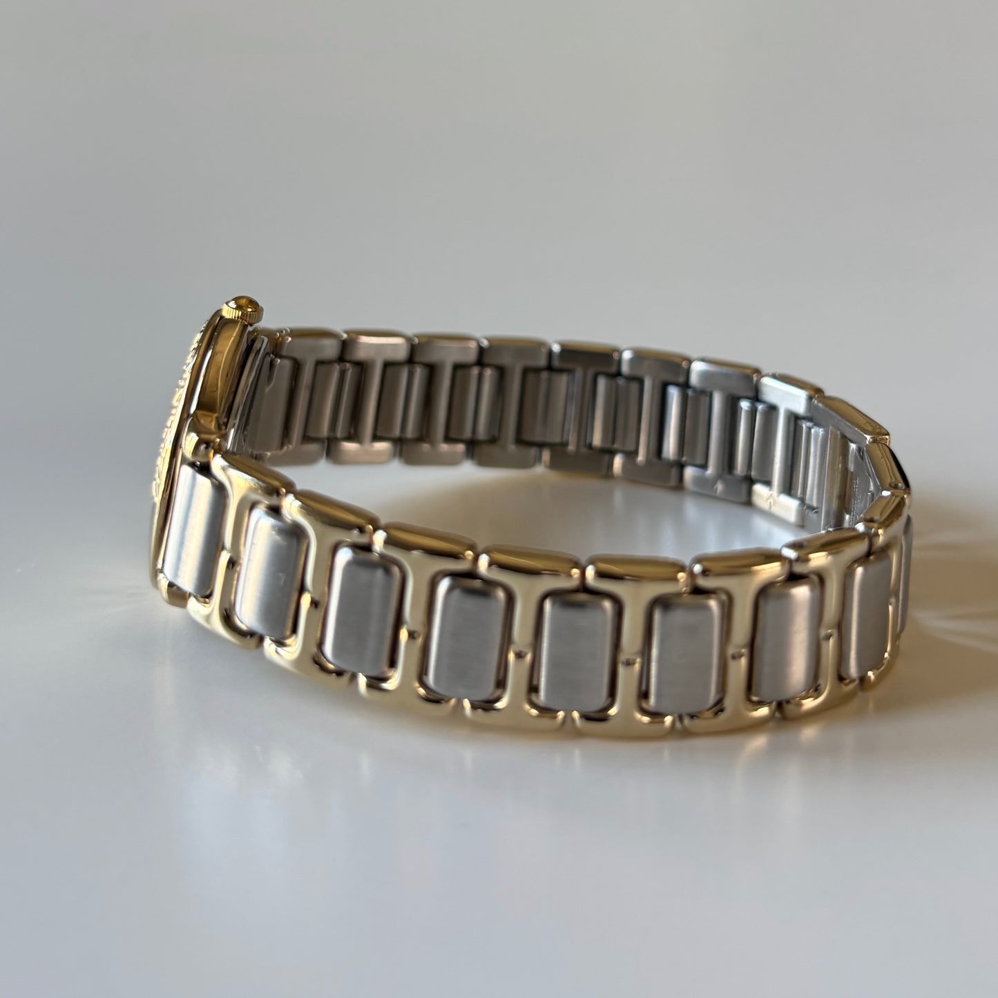 Yves Saint Laurent 1990s Round Dial Two Tone Watch