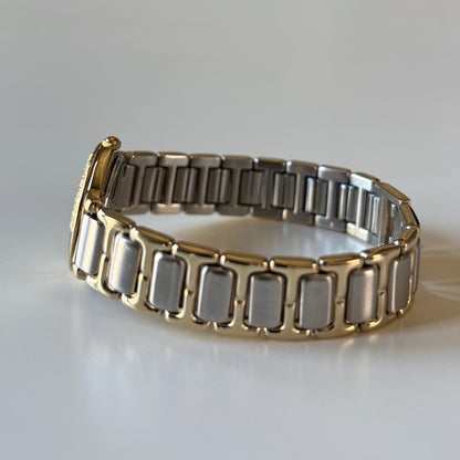 Yves Saint Laurent 1990s Round Dial Two Tone Watch