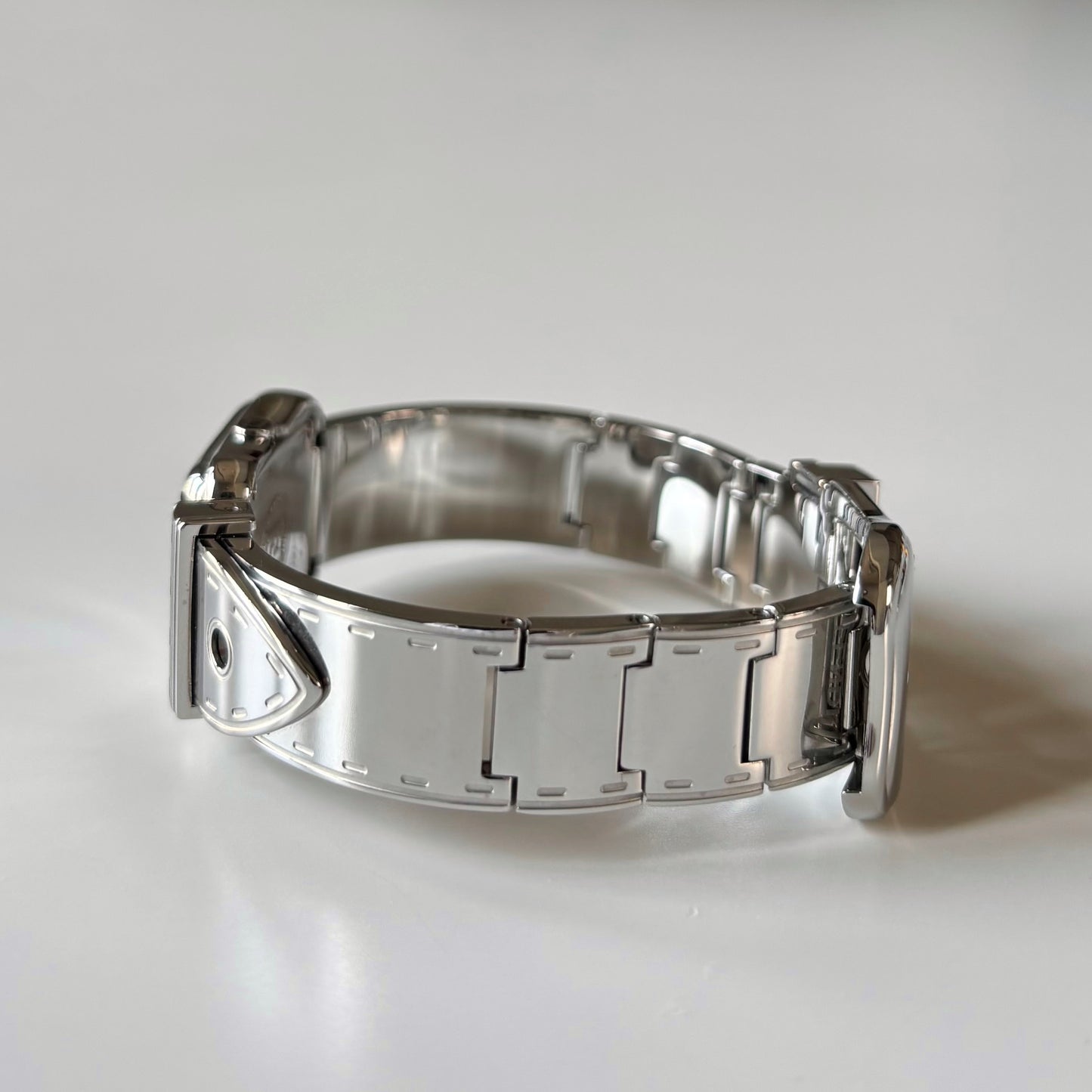 Fendi 1990s Seashell Dial Stainless steel Silver Buckle Watch