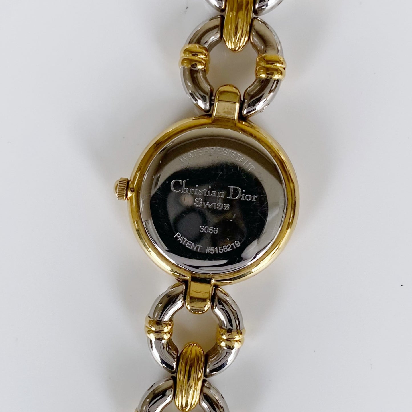 Dior 1980s Two Tone Round Watch