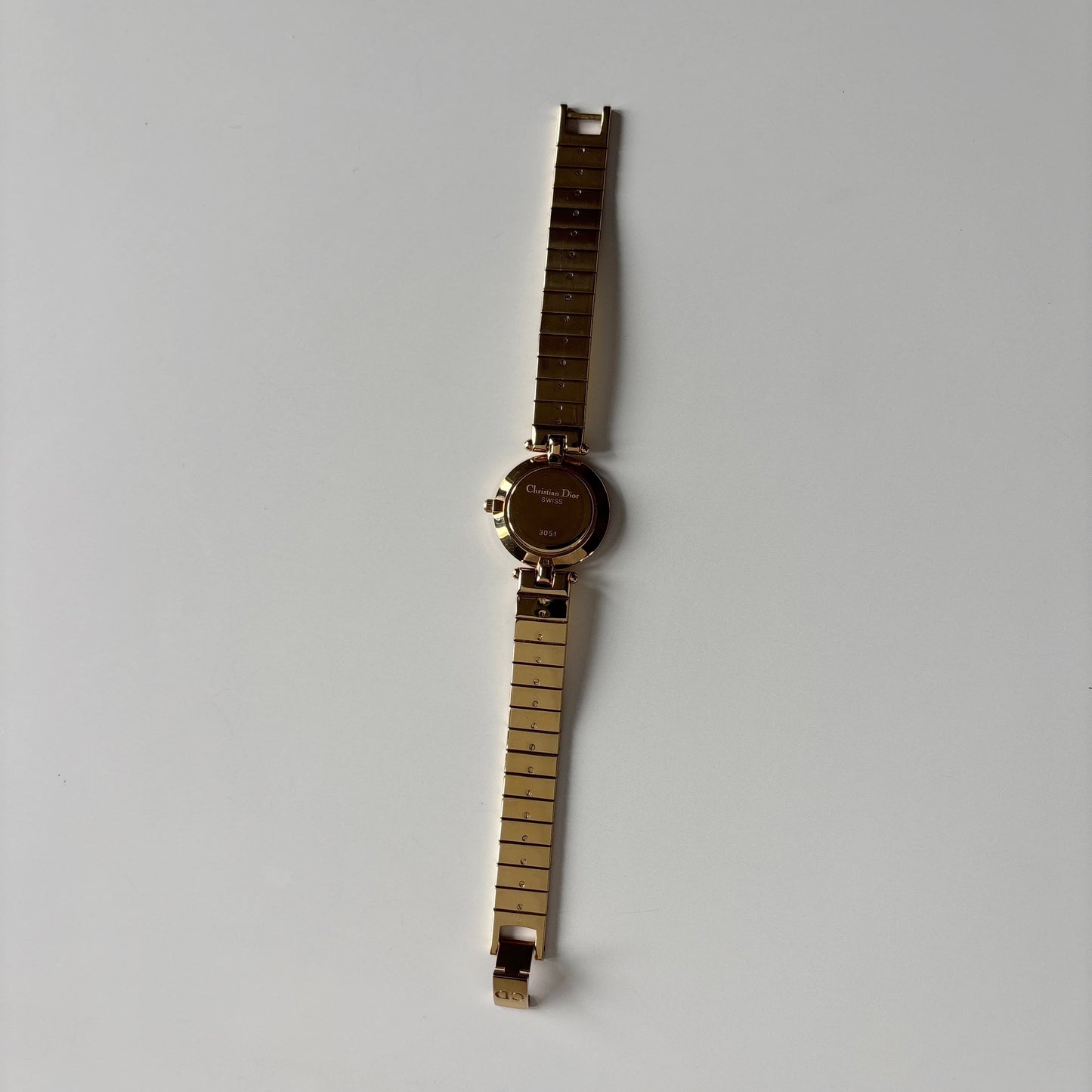 Dior 1990s Round Dial Gold Plated Watch