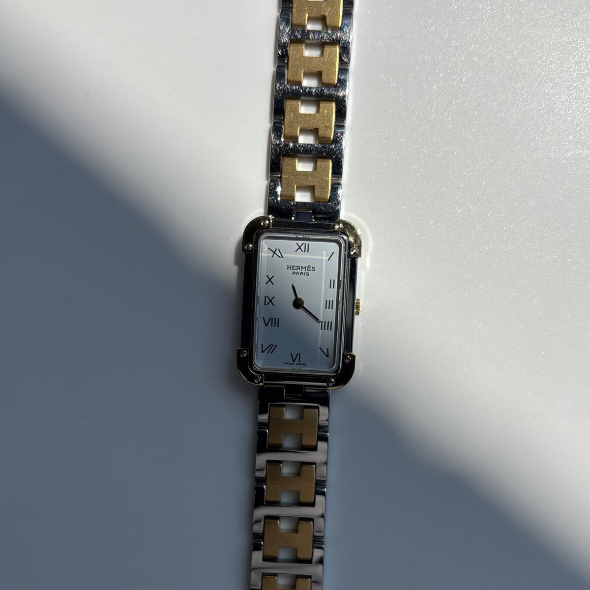 Hermes 1990s Croisier Two Tone Watch