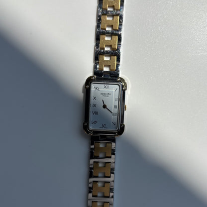 Hermes 1990s Croisier Two Tone Watch