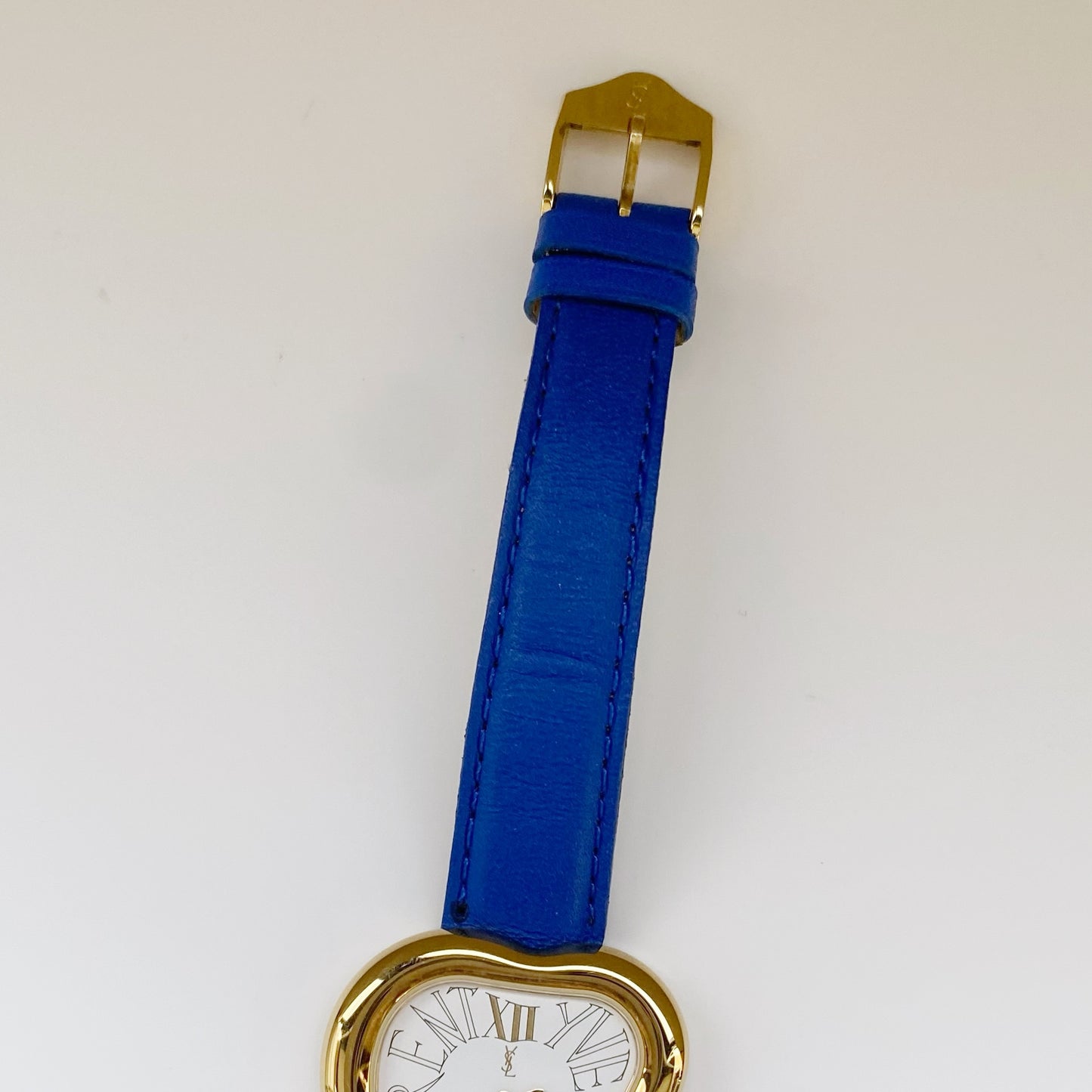 Yves Saint Laurent 1990s Heart Shaped Dial Gold Plated Watch