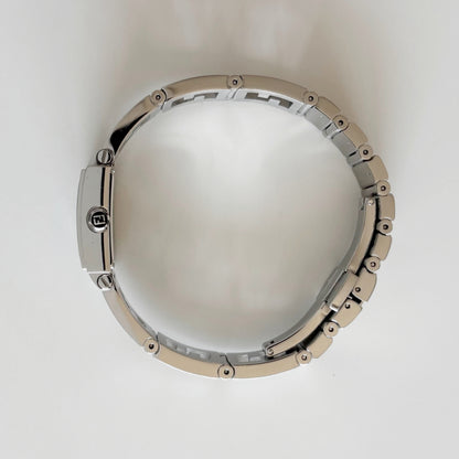 Fendi 1990s Seashell Square Dial Stainless steel Watch