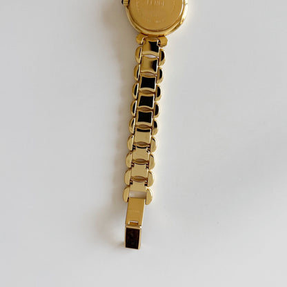Fendi 1990s Seashell Dial Gold Plated Watch
