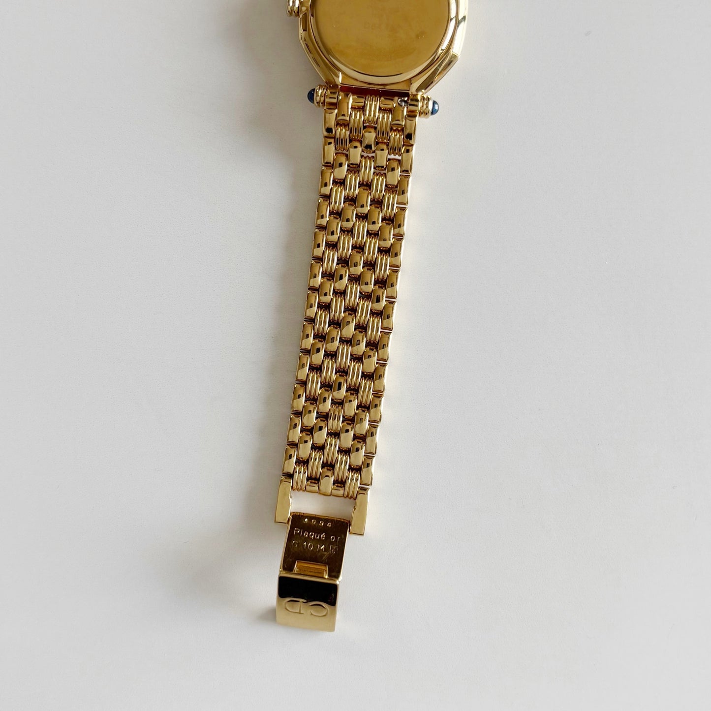 Dior 1990s Octagon Dial Gold Plated Watch