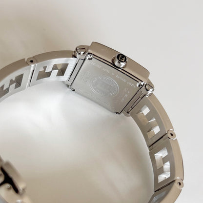 Fendi 1990s Seashell Square Dial Stainless steel Watch