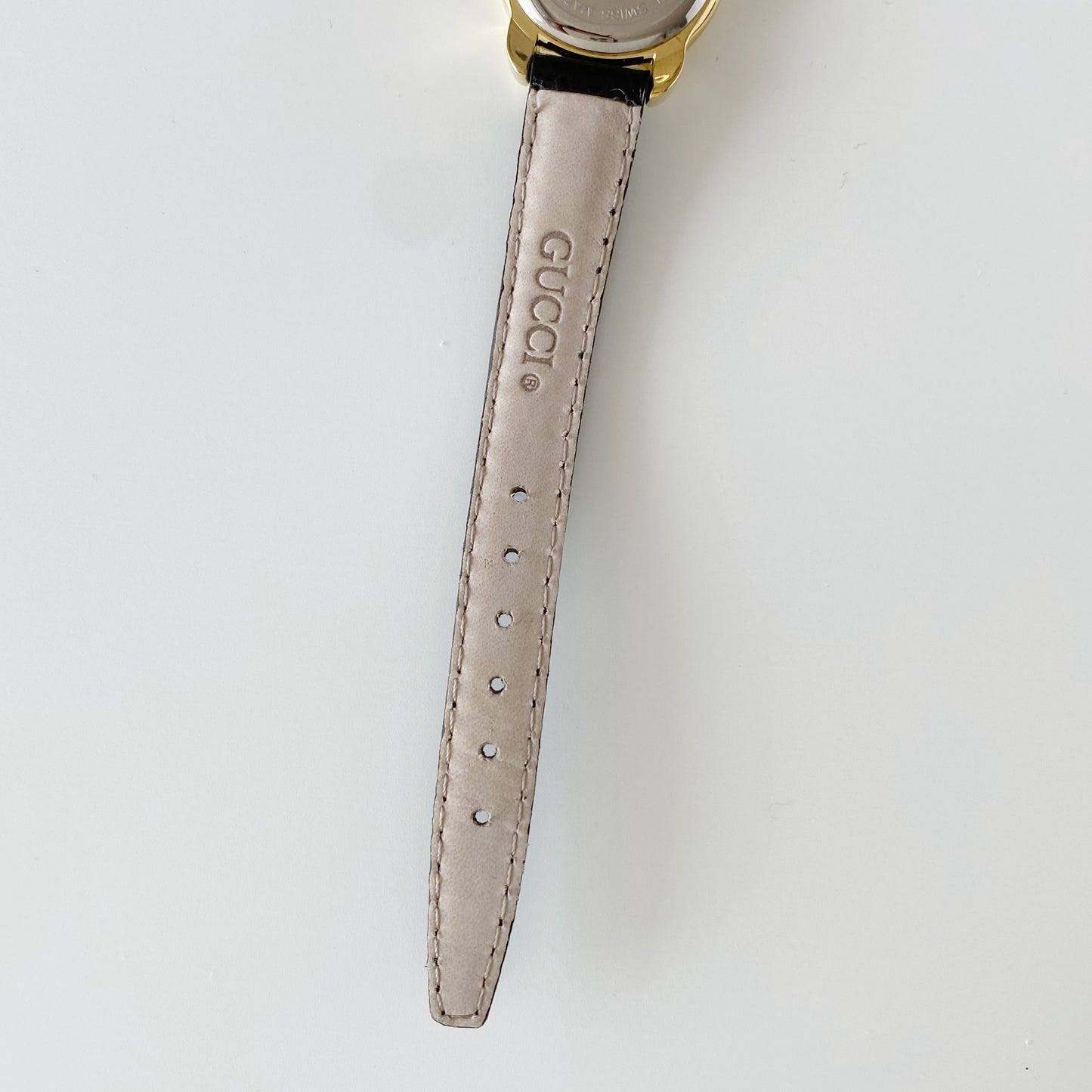 Gucci 1990s Black Dial Round Watch