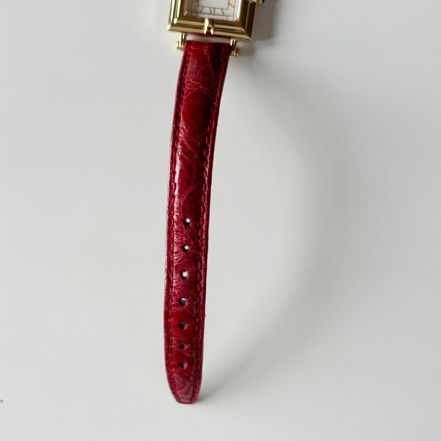 Yves Saint Laurent 1990s Square Dial Gold Plated Watch