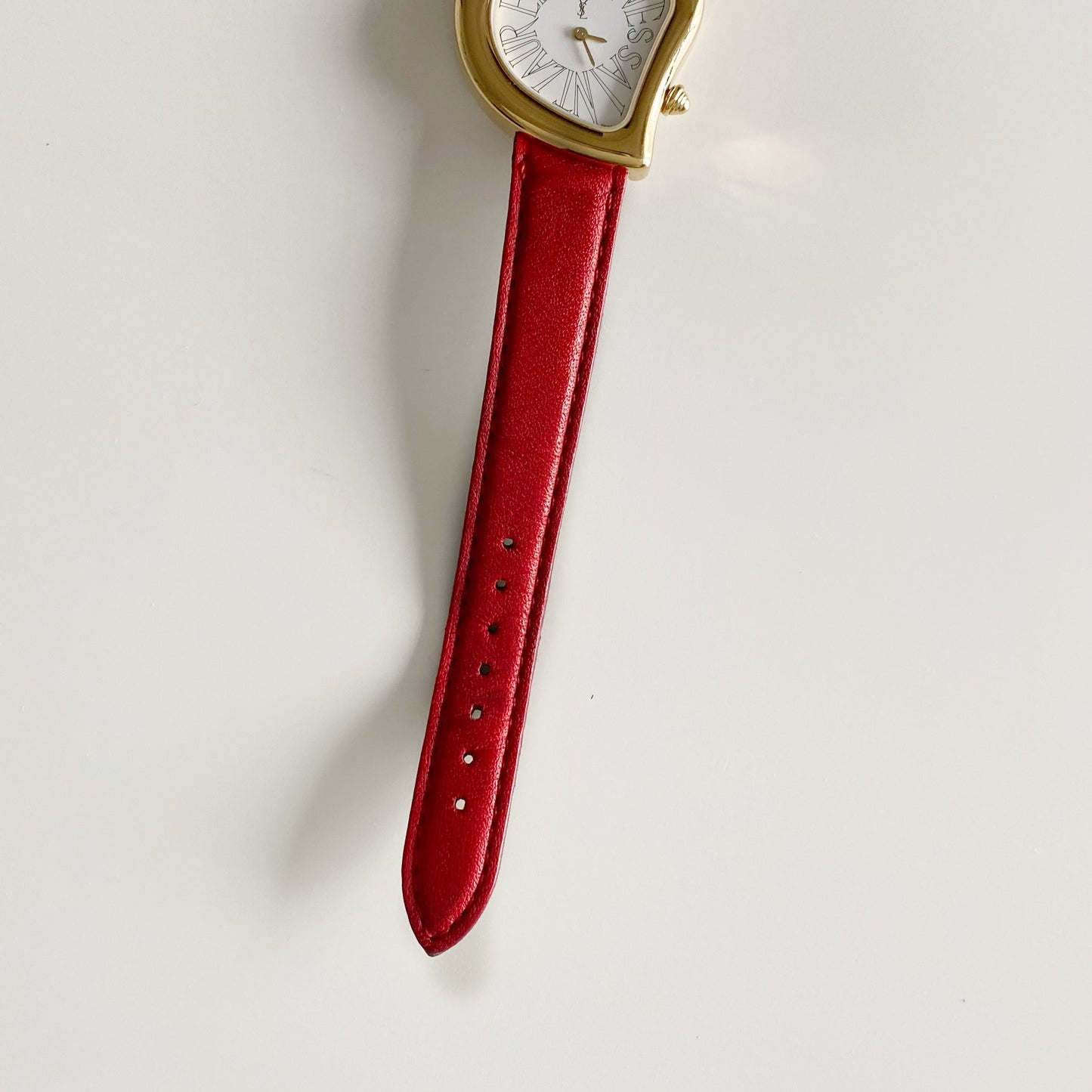 Yves Saint Laurent 1990s Heart shaped Dial Gold Plated Watch