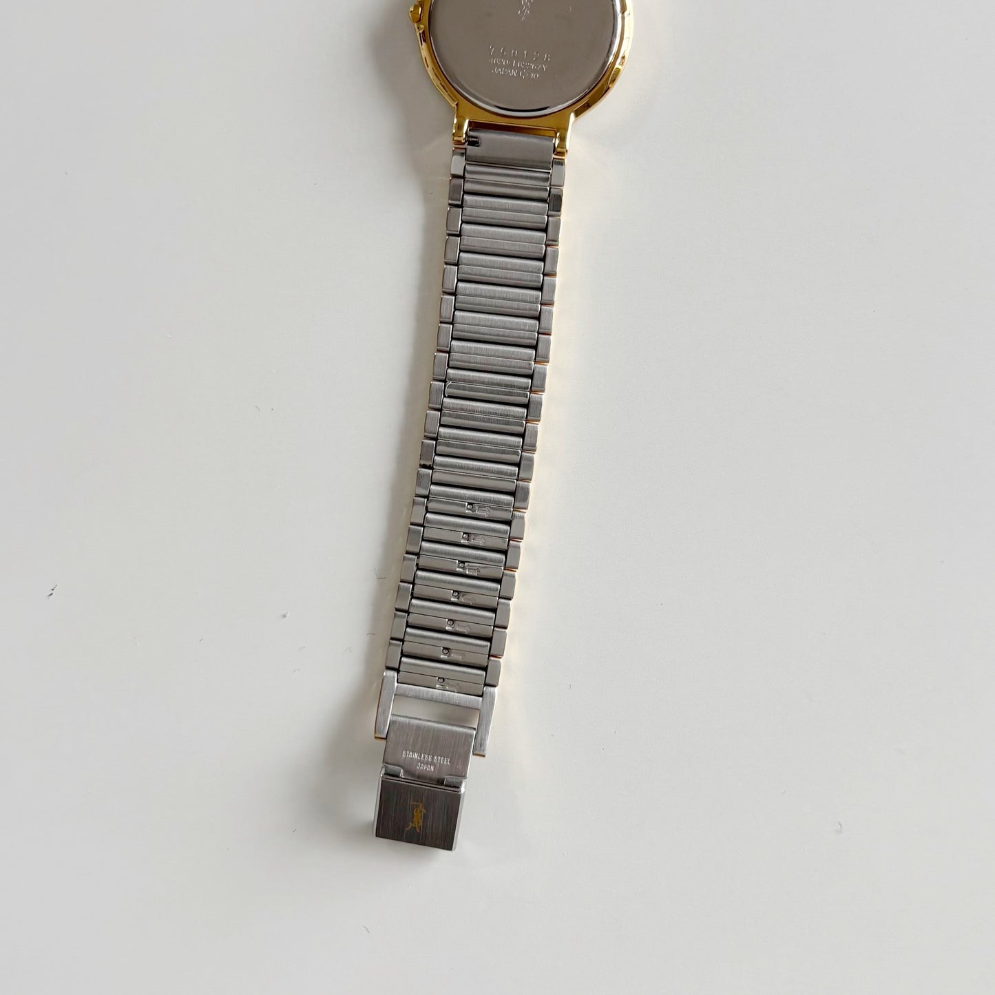 Yves Saint Laurent 1990s Round Dial Two Tone Watch (Large)