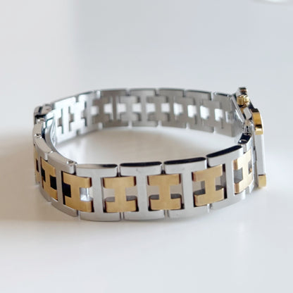 Hermes 1990s Croisier Two Tone Watch
