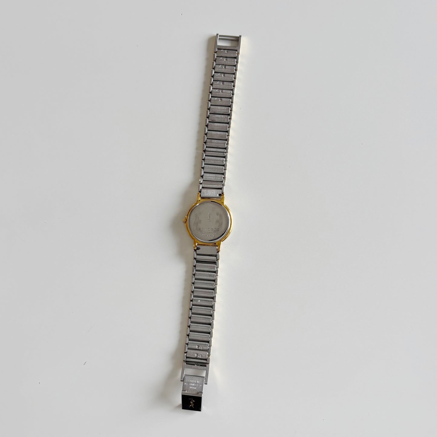 Yves Saint Laurent 1990s Round Dial Two Tone Watch