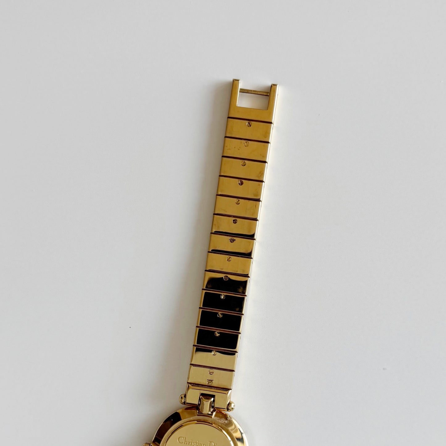 Dior 1990s Round Dial Gold Plated Watch