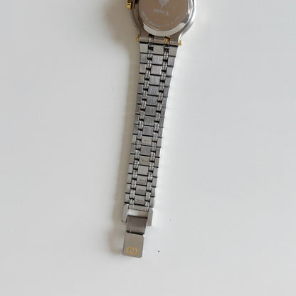 Gucci 1990s Date Round Dial Two Tone Watch