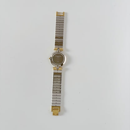 Dior 1990s Navy Dial Gold Plated Two Tone Watch (Large)