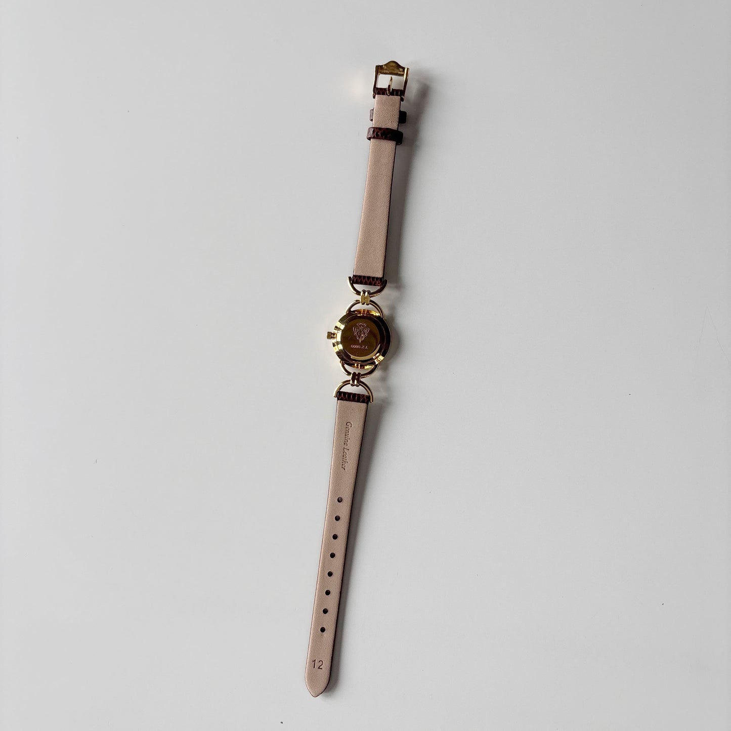 Gucci 1990s Seashell Dial Gold Plated Horsebit Gold Plated Watch