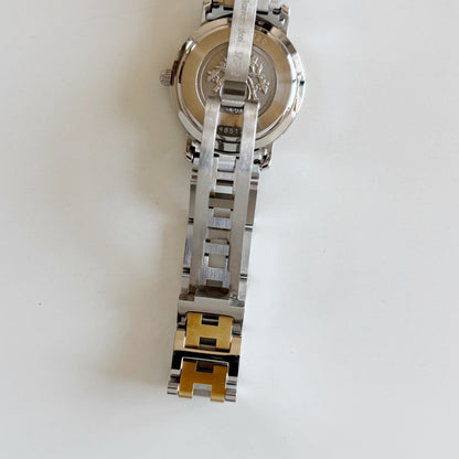 Hermes 1990s Clipper Date Round Dial Watch