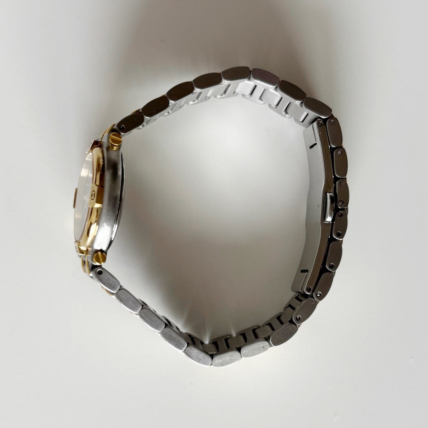 Gucci 1990s Black Dial Date Two Tone Watch