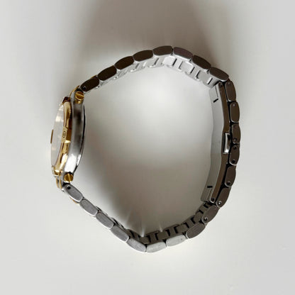 Gucci 1990s Black Dial Date Two Tone Watch