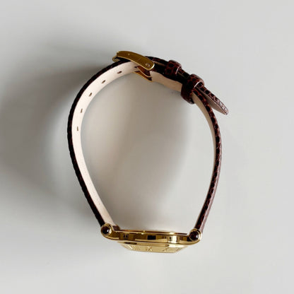 Gucci 1990s Gold Dial Gold Plated Watch