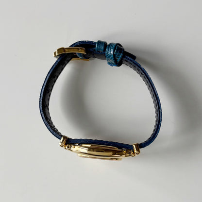 Fendi 1990s Interchangeable Strap Gold Plated Watch with 5 straps, case