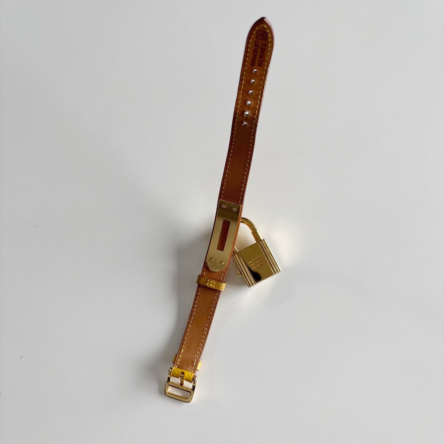Hermes 1990s Kelly Gold Plated Watch