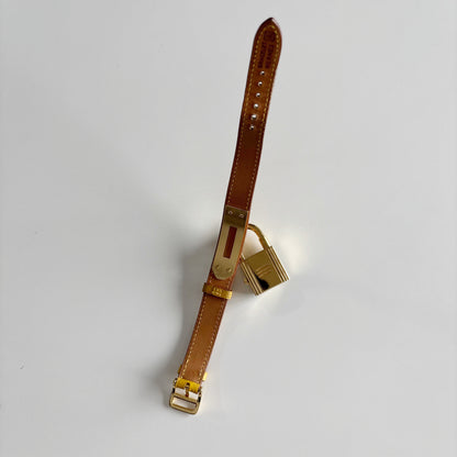 Hermes 1990s Kelly Gold Plated Watch