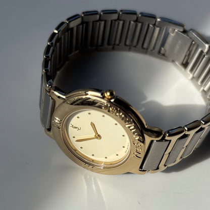 Yves Saint Laurent 1990s Two Tone Watch (Large)