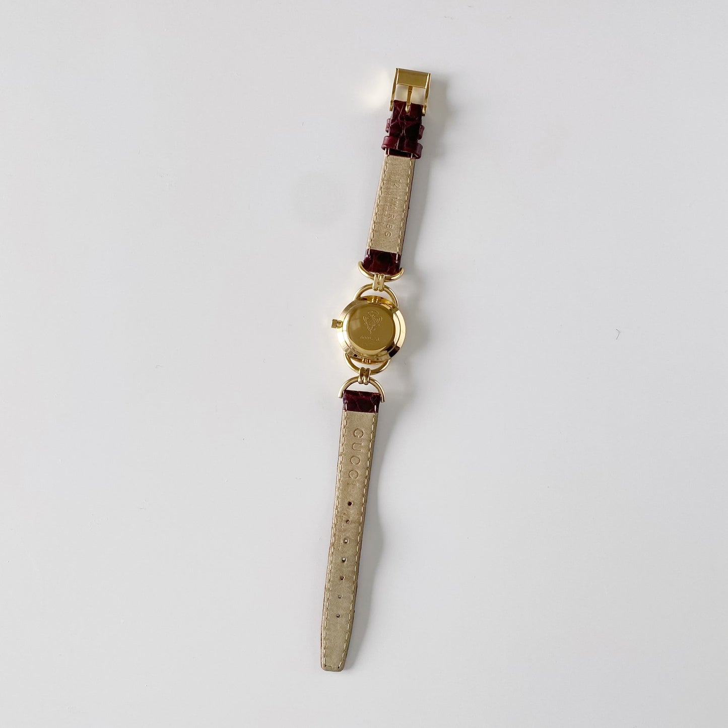 Gucci 1990s Ivory Dial Gold Plated Watch