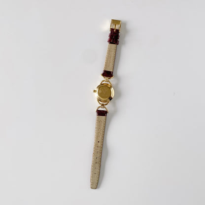 Gucci 1990s Ivory Dial Gold Plated Watch
