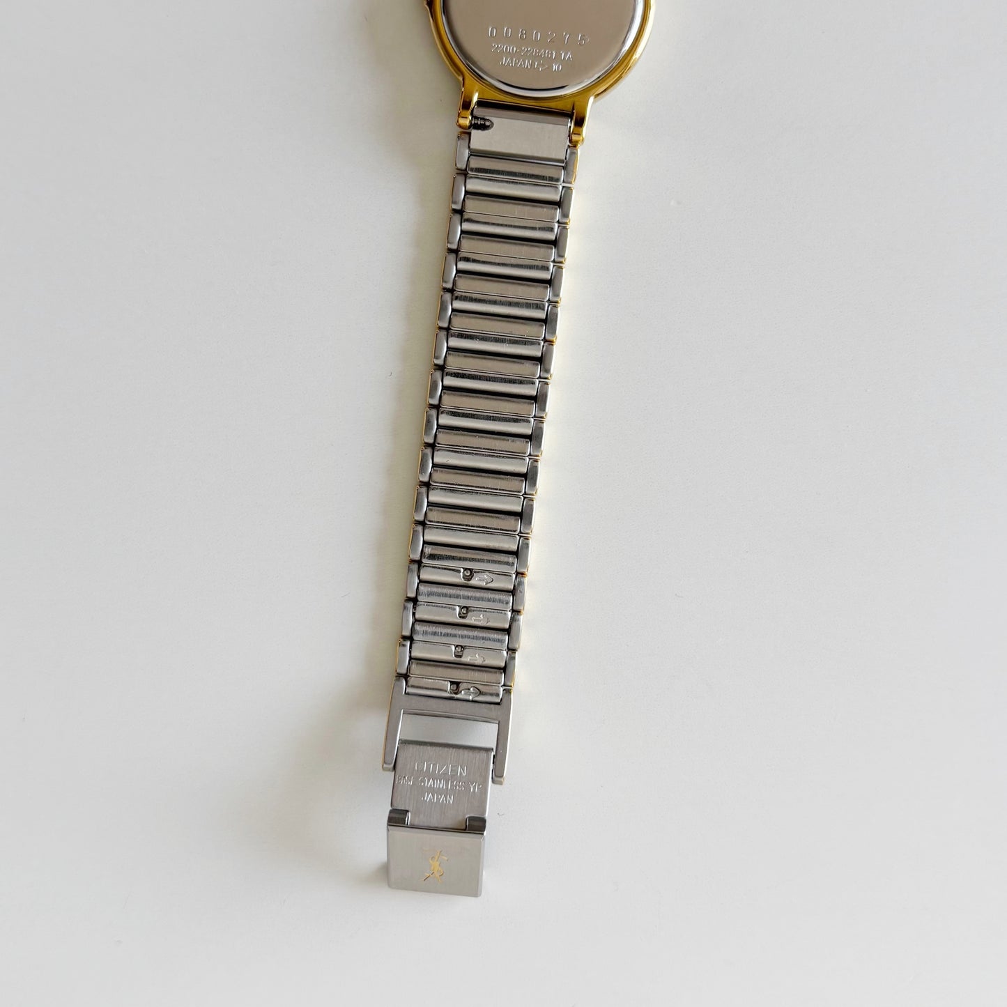 Yves Saint Laurent 1990s Round Dial Two Tone Watch