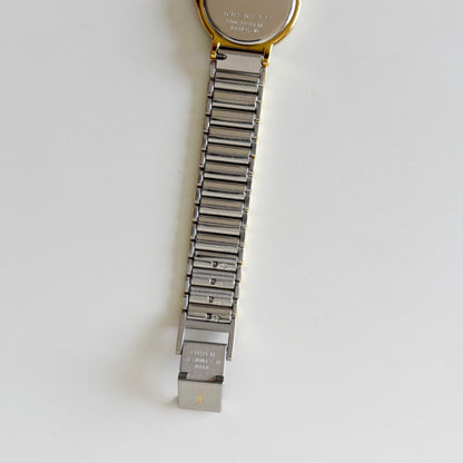 Yves Saint Laurent 1990s Round Dial Two Tone Watch