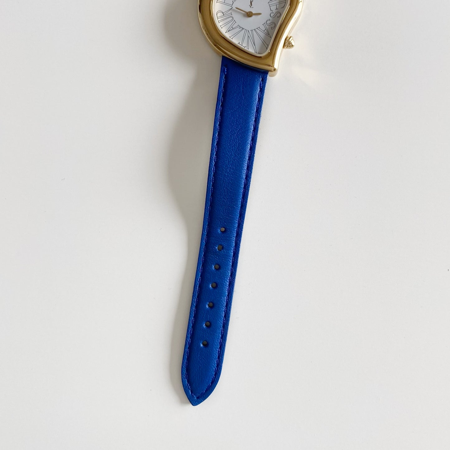 Yves Saint Laurent 1990s Heart Shaped Dial Gold Plated Watch