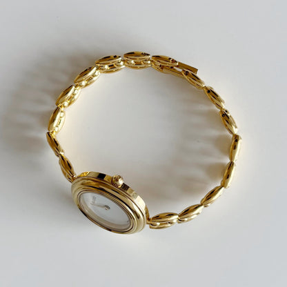 Gucci 1990s Interchangeable Bezel Gold Plated Watch with 6 bezels, case (160mm)