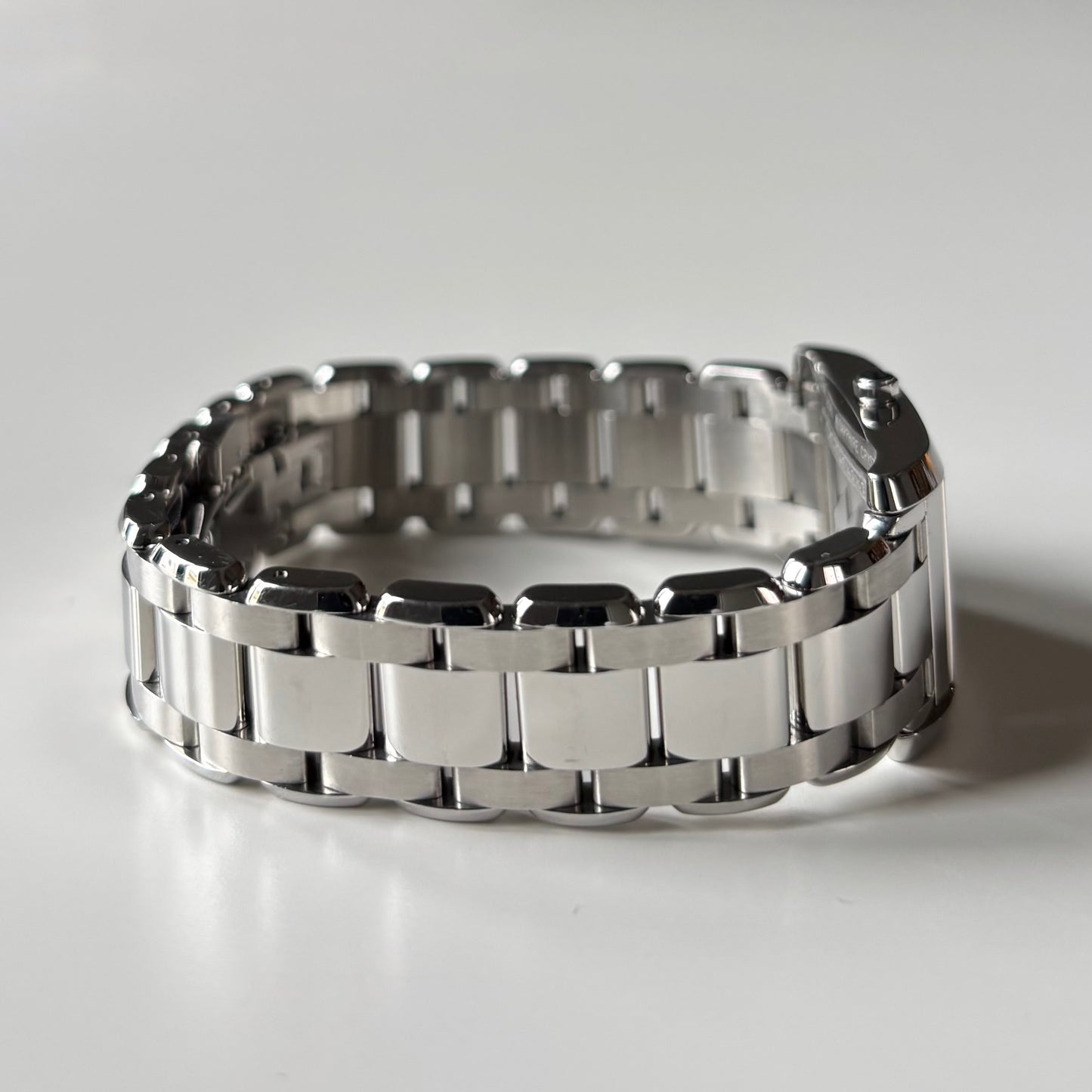 Fendi 1990s Seashell Dial Stainless steel Tank Watch