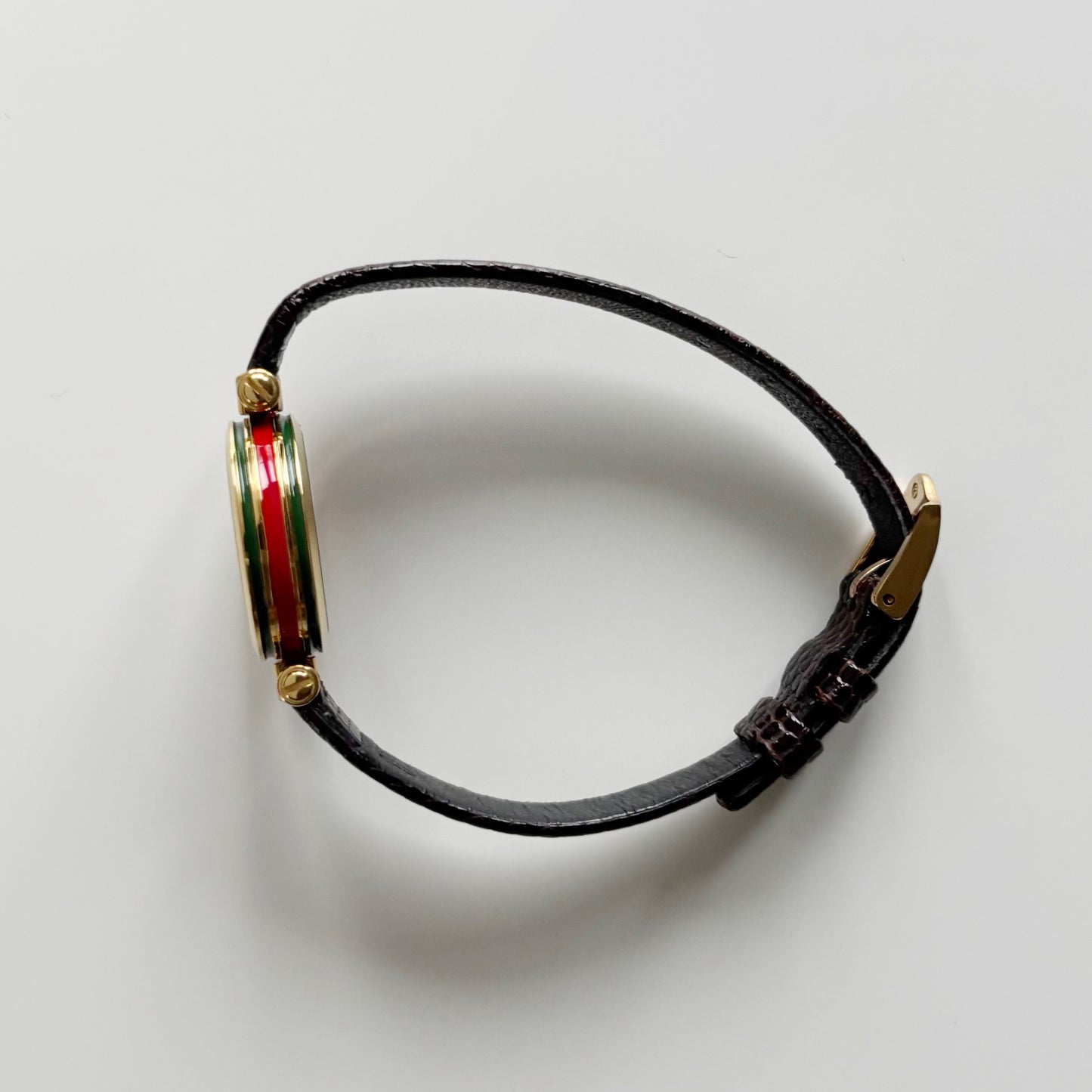 Gucci 1990s Sherry Round Dial Gold Plated Watch