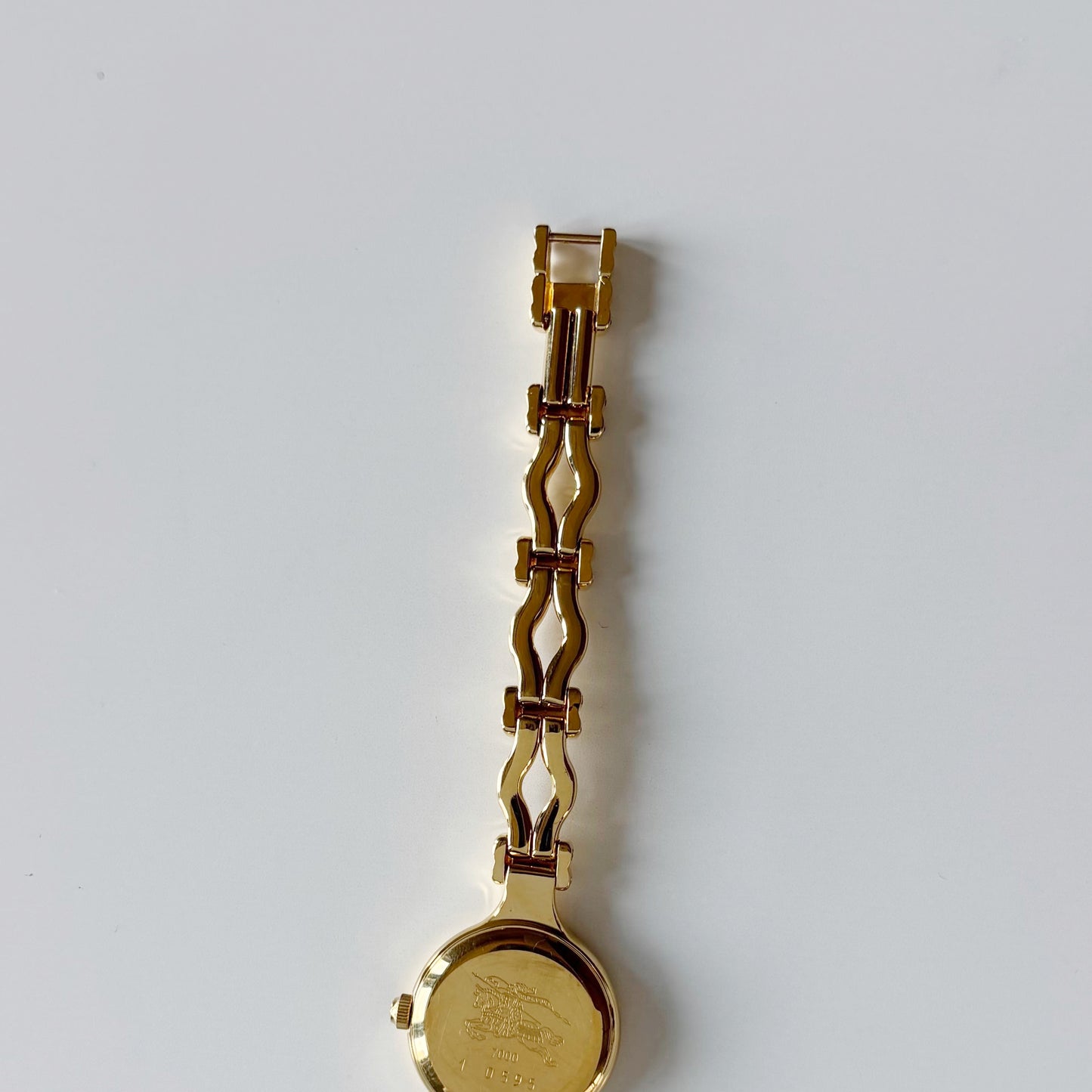Burberry 1990s Seashell Dial Gold Plated Watch