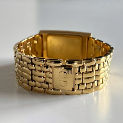 Dior 1990s Tank Gold Plated Watch (Large)