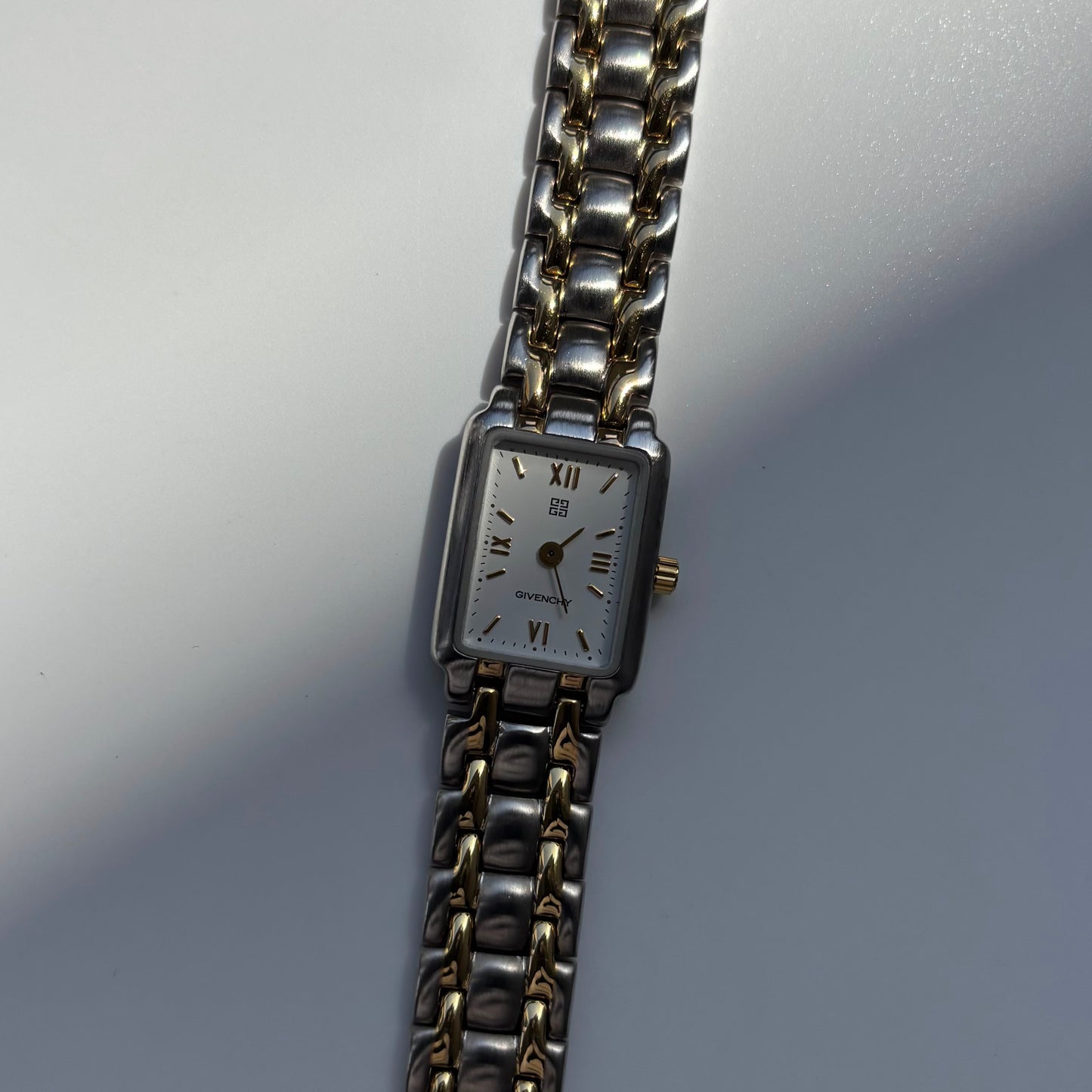 Givenchy 1990s Tank Two Tone Watch