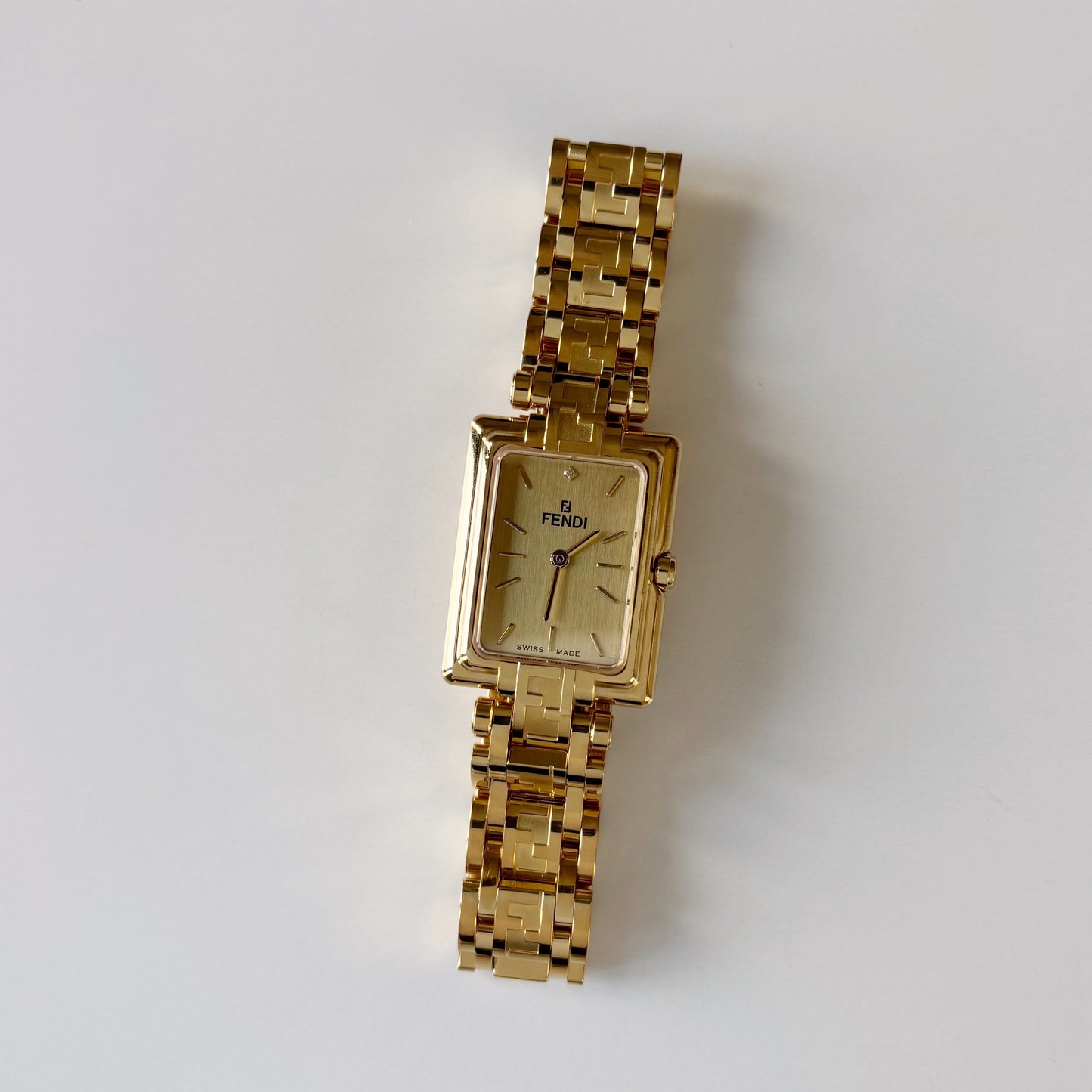 Fendi 1990s Tank Gold Plated Watch Limited Edition (only 2,500 pieces made)