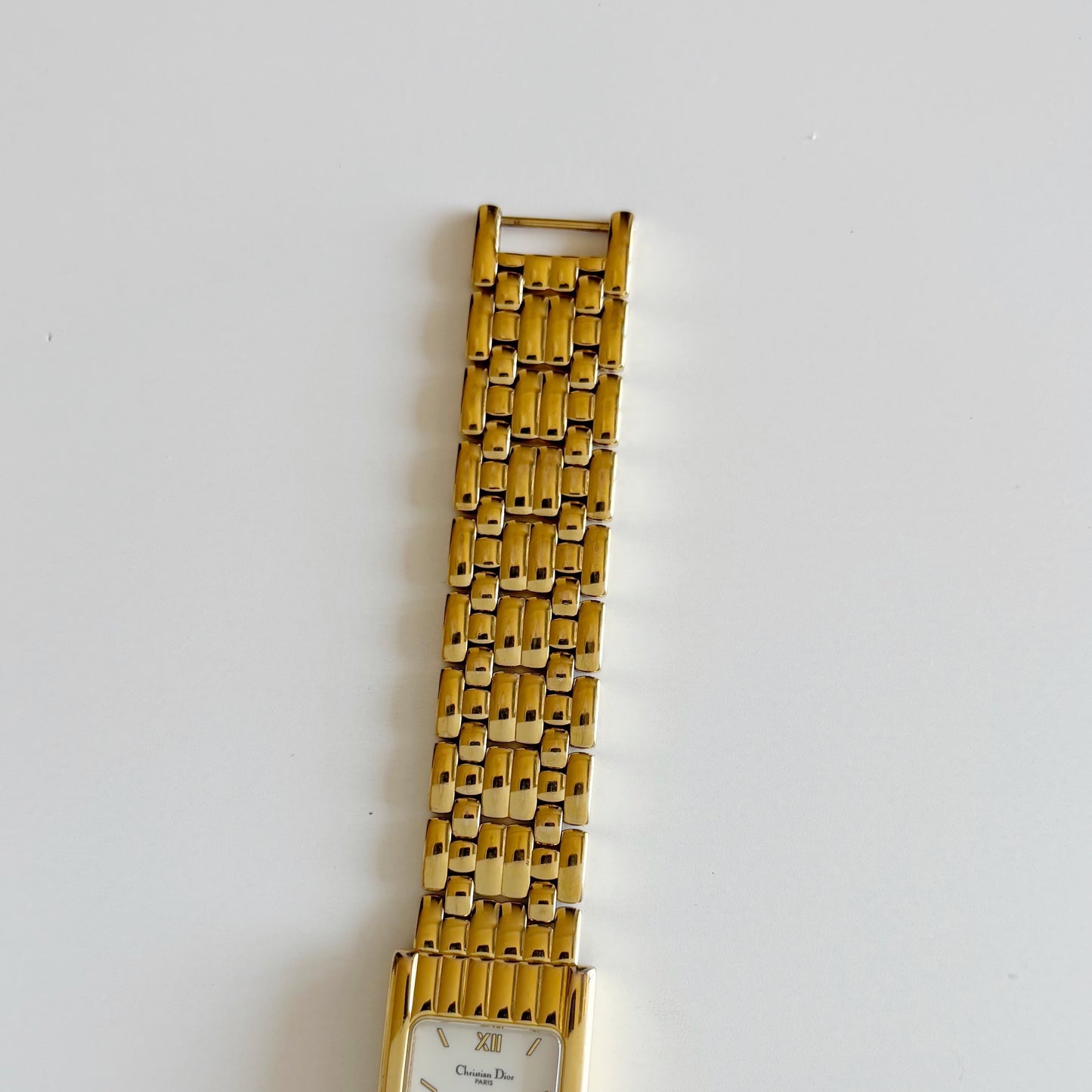 Dior 1990s Tank Gold Plated Watch