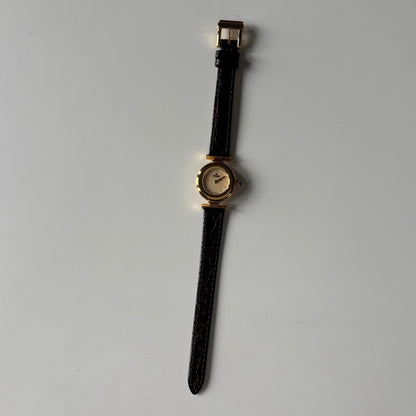 Fendi 1990s Seashell Dial Gold Plated Watch